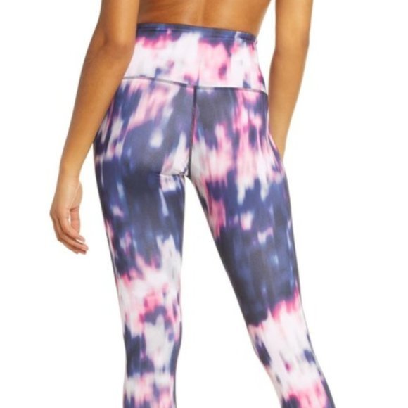 Zella Live In 7/8 Spandex Leggings Navy Purple Pink Tie Dye XS NWOT - Picture 12 of 12